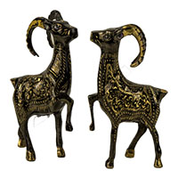 مجسمه قوچ برنجی برنزی قلم دست